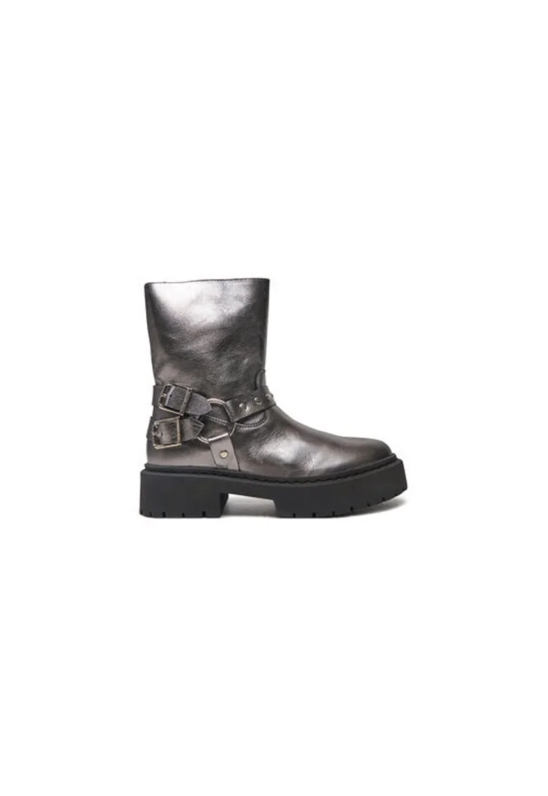 Ghete dama  304364938, Piele naturala, Gri, Gri