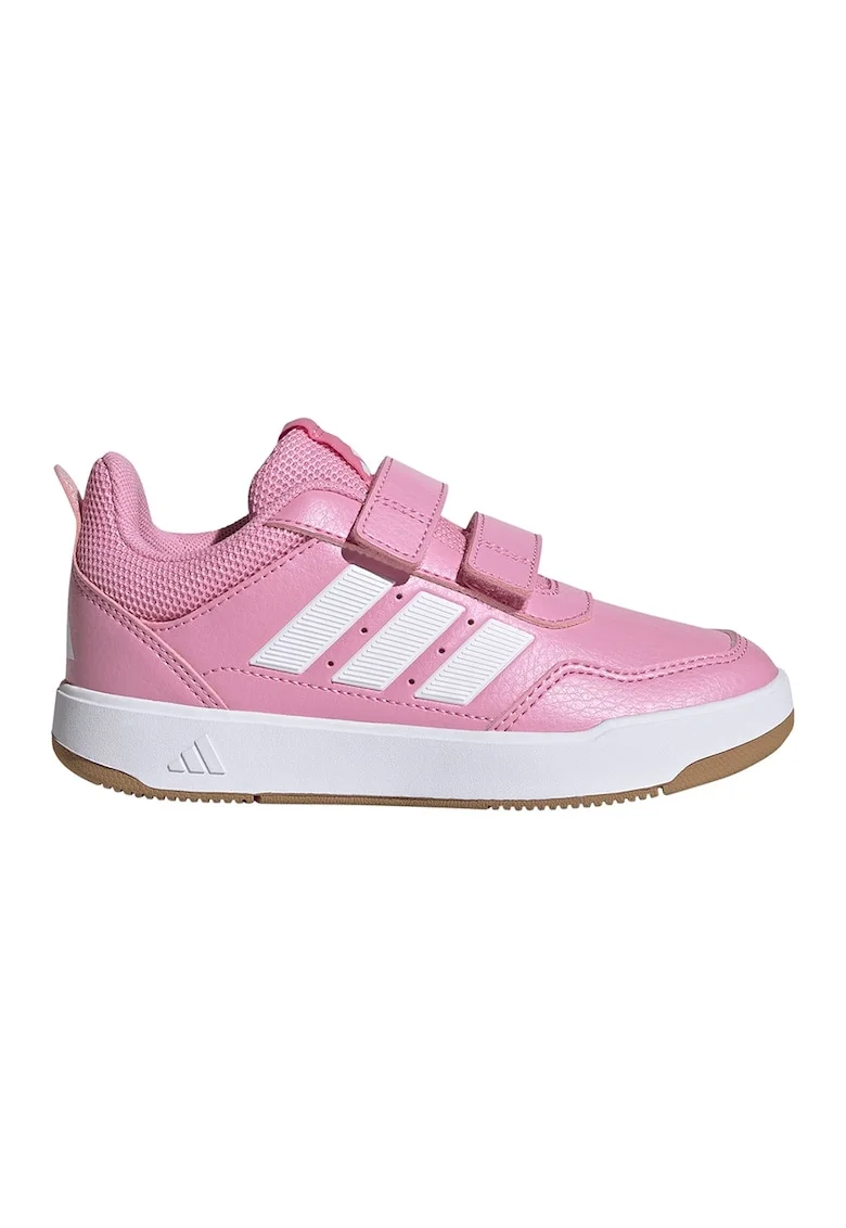 Pantofi sport Tensaur Sport 3.0 de piele ecologica cu velcro, Roz pastel/Alb murdar