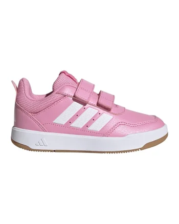 Pantofi sport Tensaur Sport 3.0 de piele ecologica cu velcro, Roz pastel/Alb murdar