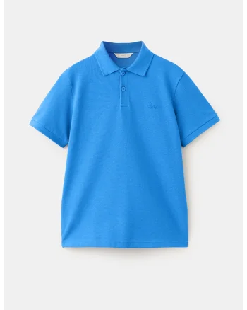 Tricou polo din bumbac pique, Albastru royal