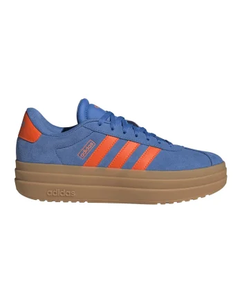Pantofi sport VL Court Bold flatform din piele intoarsa, Portocaliu mandarina/Albastru royal