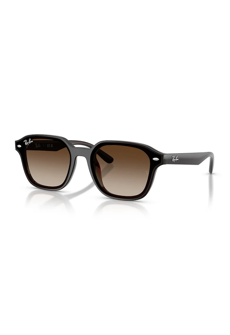 Ochelari de soare unisex cu lentile in degrade, Negru/Negru stins