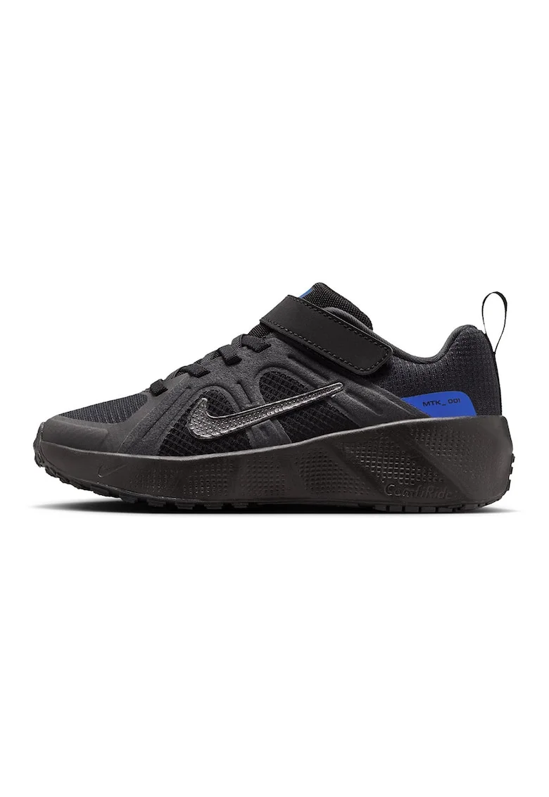 Pantofi sport low-cut Metro Tek cu segment cu inchidere velcro, Negru/Albastru/Gri inchis