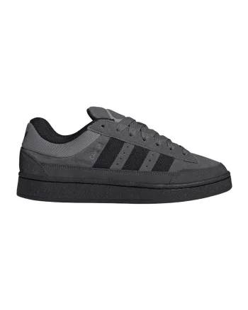 Pantofi sport Campus de piele intoarsa cu logo, Negru/Gri inchis