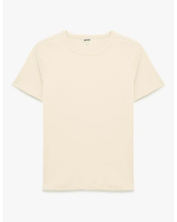 Tricou cu decolteu la baza gatului, din bumbac