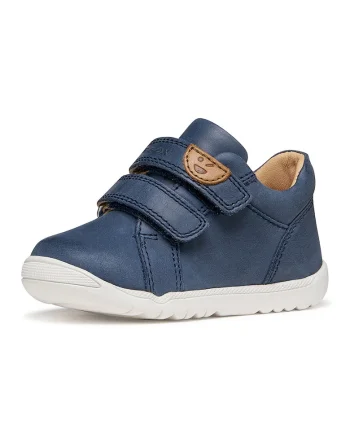 Pantofi sport Macchia din piele cu velcro, Albastru inchis