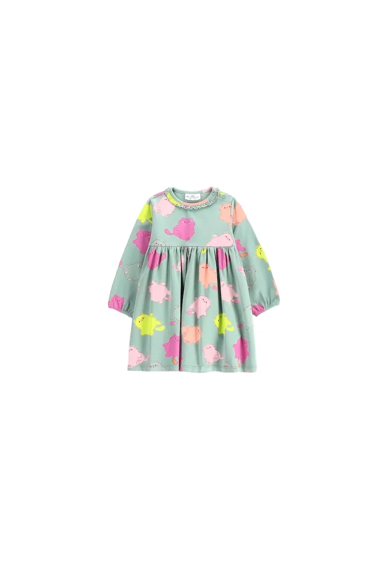 Rochie  multicolor, bumbac, pentru fete