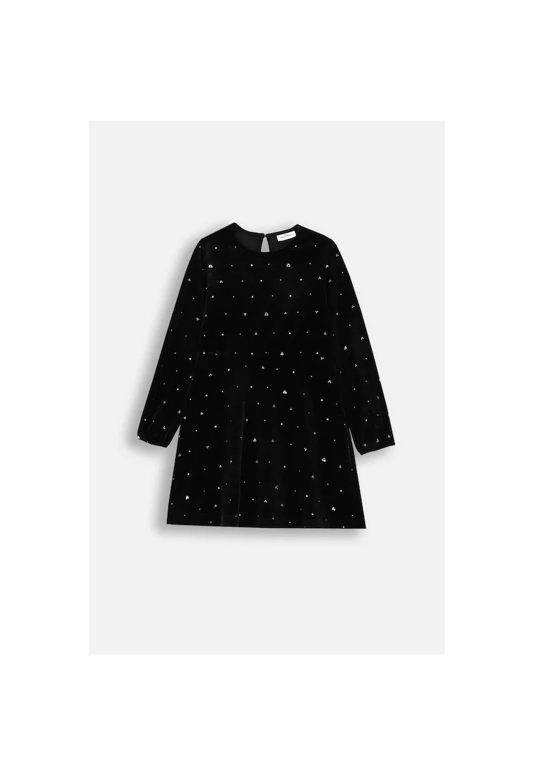 Rochie cu aspect de catifea si croiala tip A