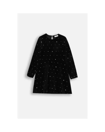 Rochie cu aspect de catifea si croiala tip A