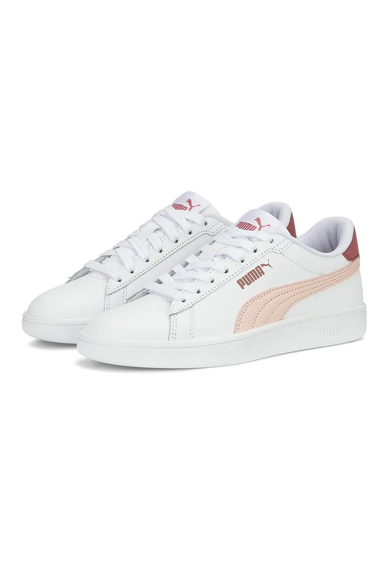 Pantofi sport de piele cu garnituri sintetice Smash 3.0, Roz somon/Alb murdar