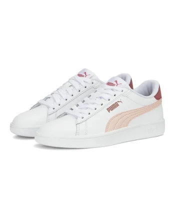 Pantofi sport de piele cu garnituri sintetice Smash 3.0, Roz somon/Alb murdar