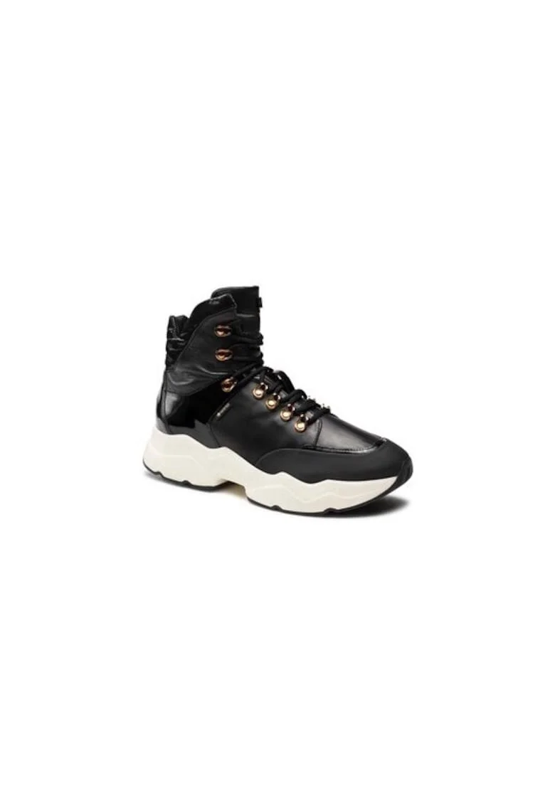 Ghete dama Hogl, 303081744, Piele naturala, Negru, Negru