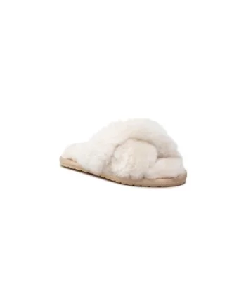 Papuci fete  207303669, Piele naturala, Alb, Alb