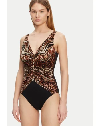 Costum de baie dama,  305152725, Nylon/Elastan, Maro, Maro