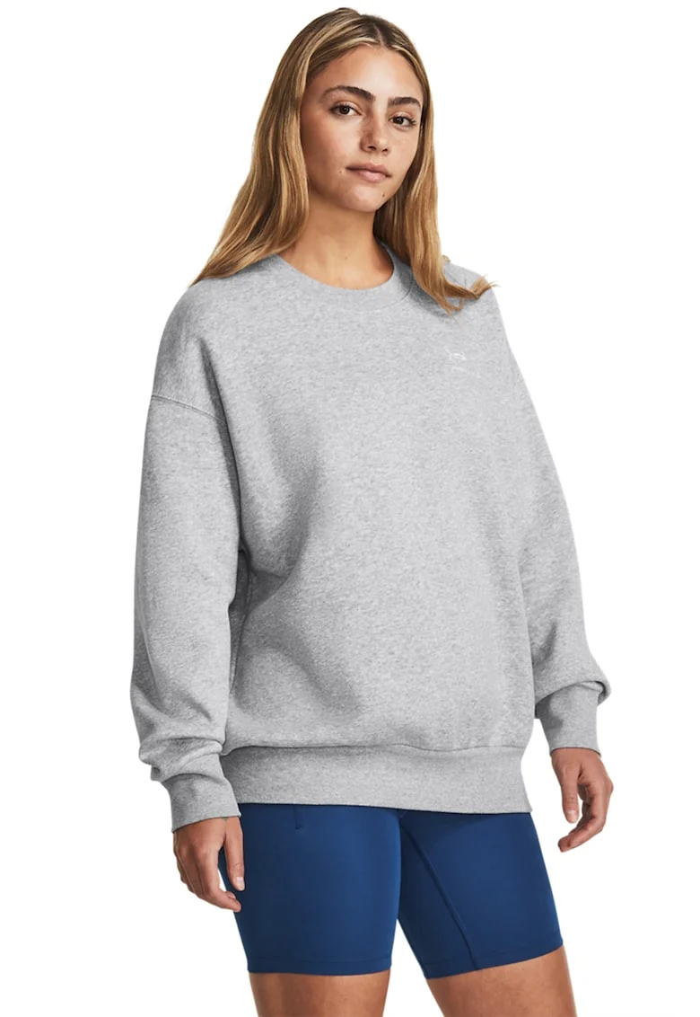 Bluza de trening din fleece cu maneci cazute Icon, Gri melange
