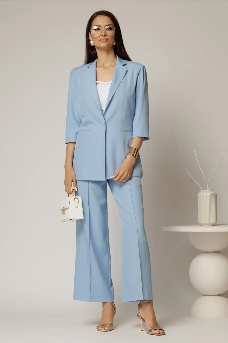 Compleu DY Fashion bleu din sacou si pantalon
