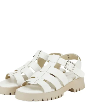 Sandale albe cu talpa groasa 5884 128