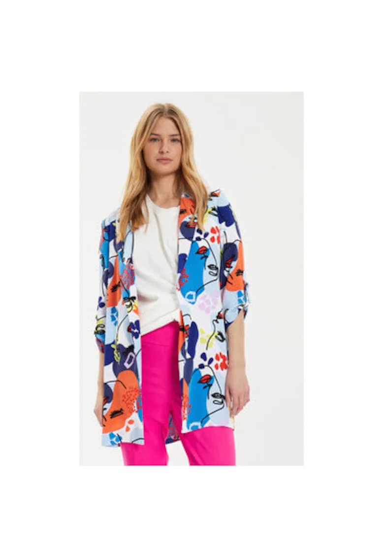 Sacou dama,  303838829, Poliester, Multicolor