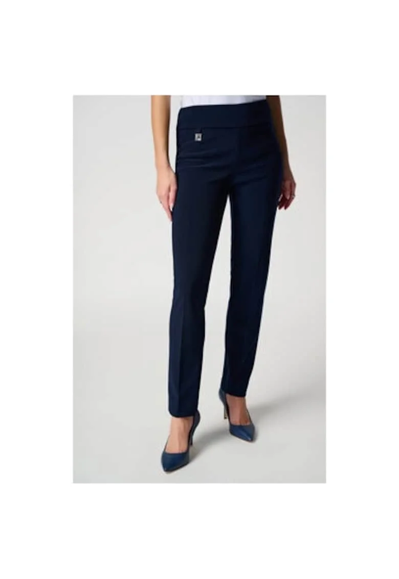 Pantaloni dama,  303594763, Poliester, Albastru, Albastru