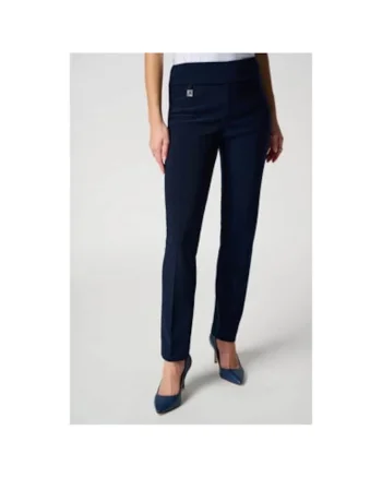 Pantaloni dama,  303594763, Poliester, Albastru, Albastru