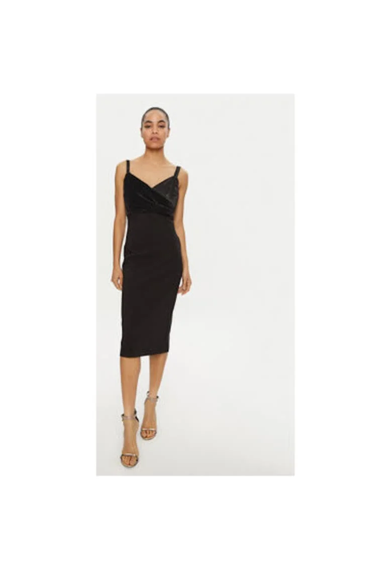 Rochie dama,  304956096, Poliester, Negru, Negru