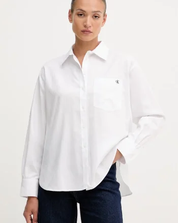 Calvin Klein Jeans cămașă pentru femei, din bumbac