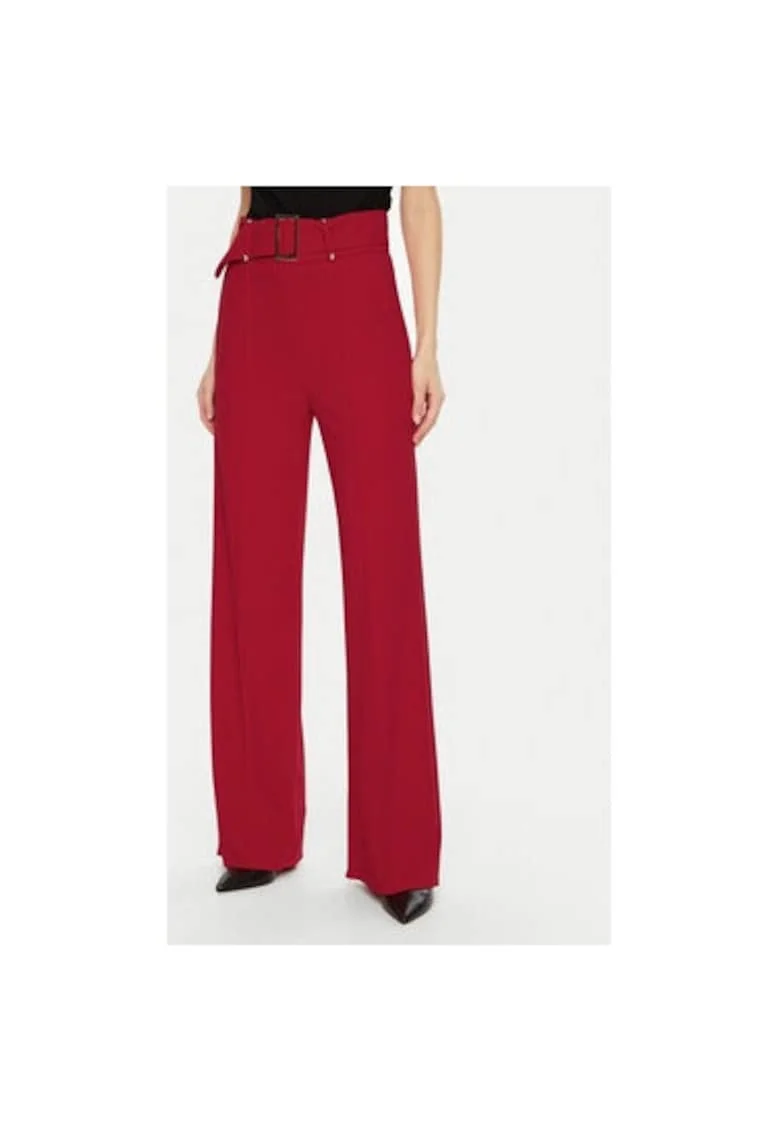 Pantaloni dama,  305119360, Poliester, Negru, Negru