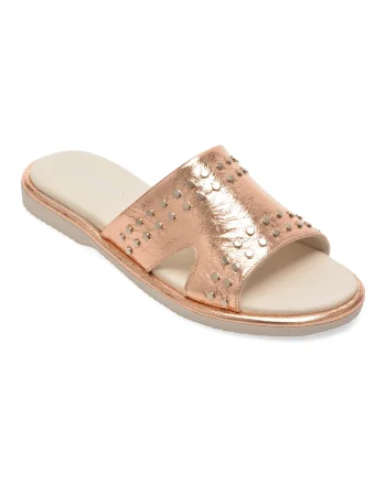 Papuci GOLD DEER roz, 1365705, din piele naturala