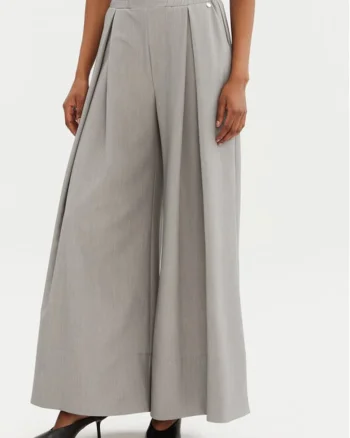 Pantaloni dama,  305265401, Poliester/Viscoza, Gri, Gri