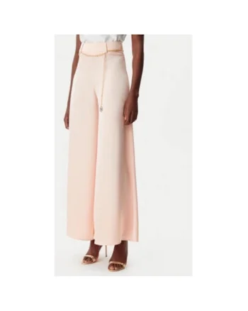 Pantaloni dama,  305318190, Poliester, Roz, Roz