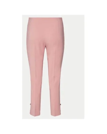 Pantaloni dama,  305264848, Poliester, Roz, Roz