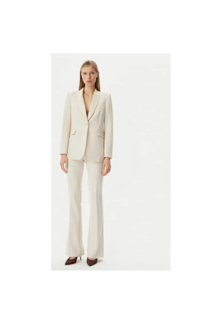 Sacou dama,  305317926, Poliester, Bej, Bej
