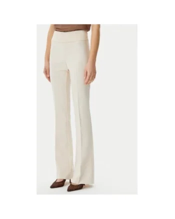 Pantaloni dama,  305317957, Poliester, Bej, Bej