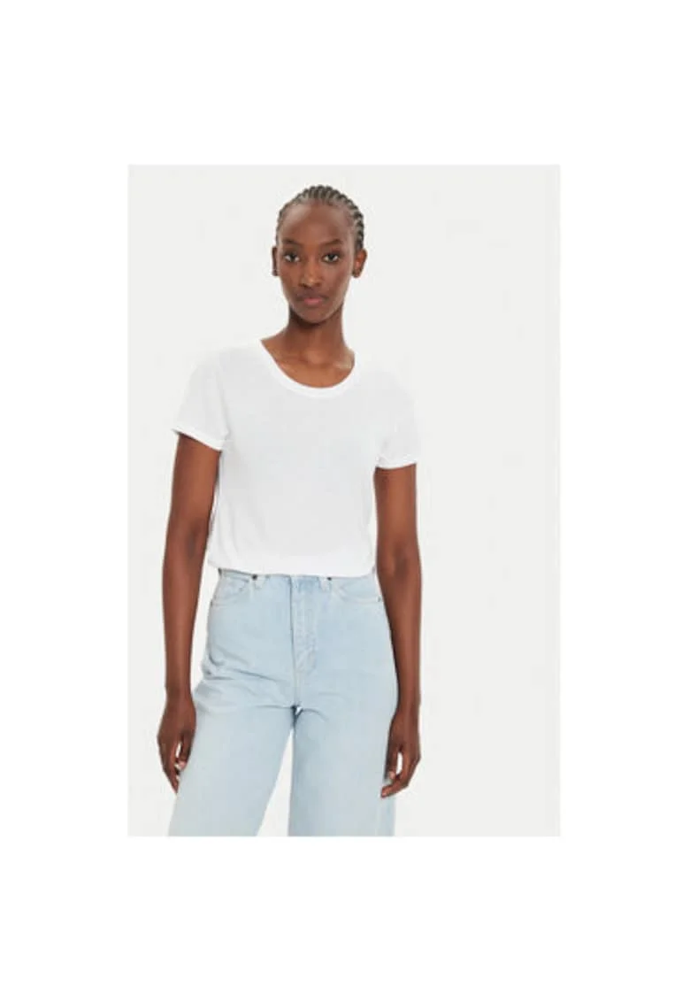 Set 2 tricouri dama,  304454516, Bumbac/Modal, 2XS INTL, Alb