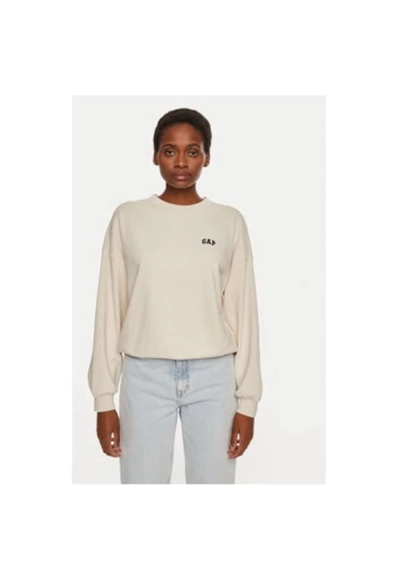 Bluza dama,  304454097, Bumbac/Poliester reciclat, Bej, Bej