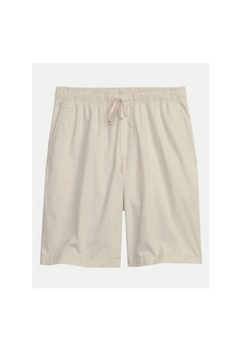Pantaloni scurti barbati,  304508813, Bumbac, Bej, Bej