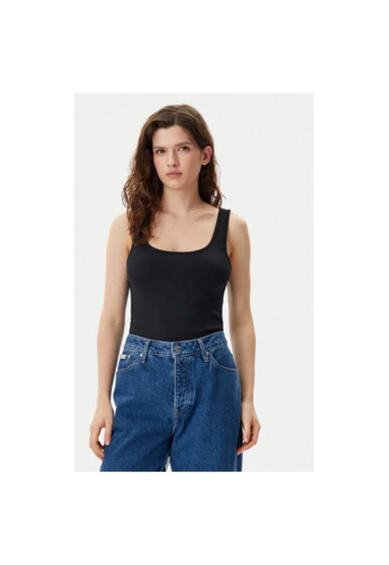 Tricou dama,  305290069, Bumbac/Modal, Negru, Negru