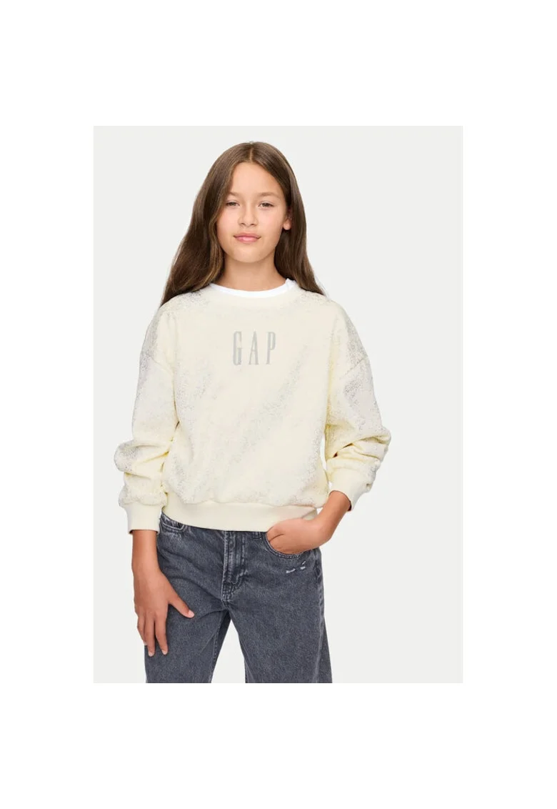 Bluza fete,  304985829, Bumbac/Poliester, 134 CM, Bej