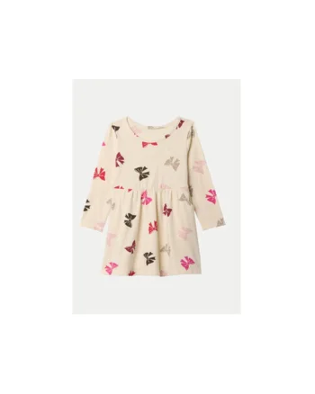Rochie fete,  304986024, Bumbac organic, Bej, Bej