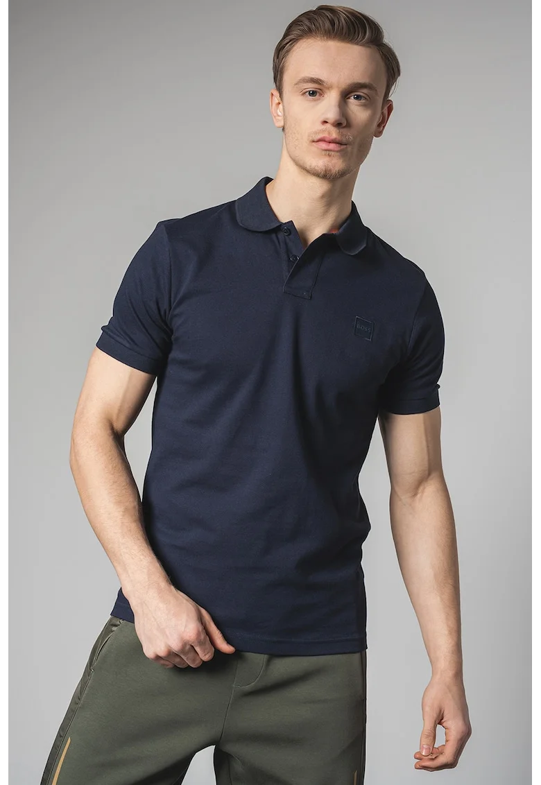 Tricou polo slim fit Passenger, Albastru ultramarin