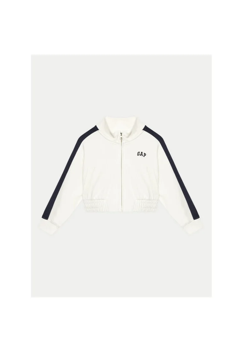Bluza fete,  305289858, Bumbac/Poliester reciclat, 134 CM, Alb