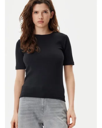 Tricou dama,  305290144, Bumbac/Modal, Negru, Negru