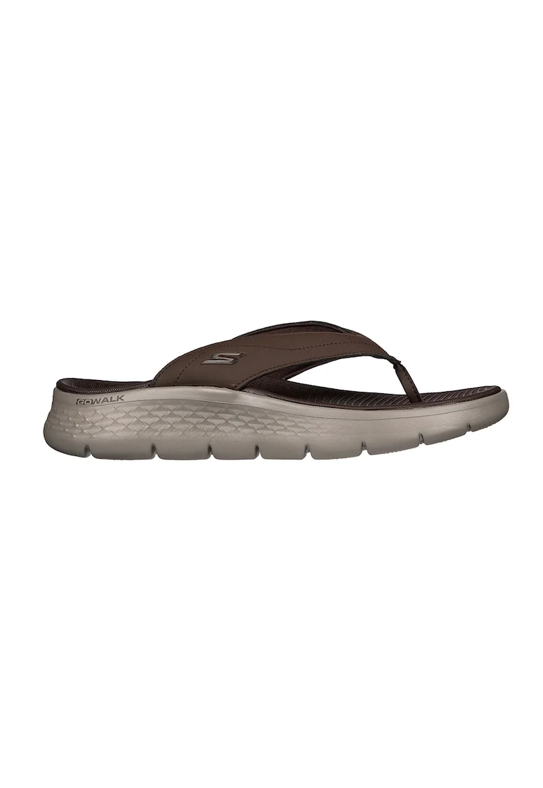 Papuci flip-flop cu detalii cu logo Go Walk Flex Vallejo, Maro