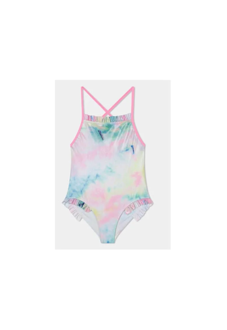 Costum de baie fete,  303639228, Poliester, Multicolor, Multicolor