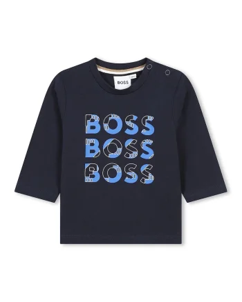 Bluza cu imprimeu logo, Bleumarin