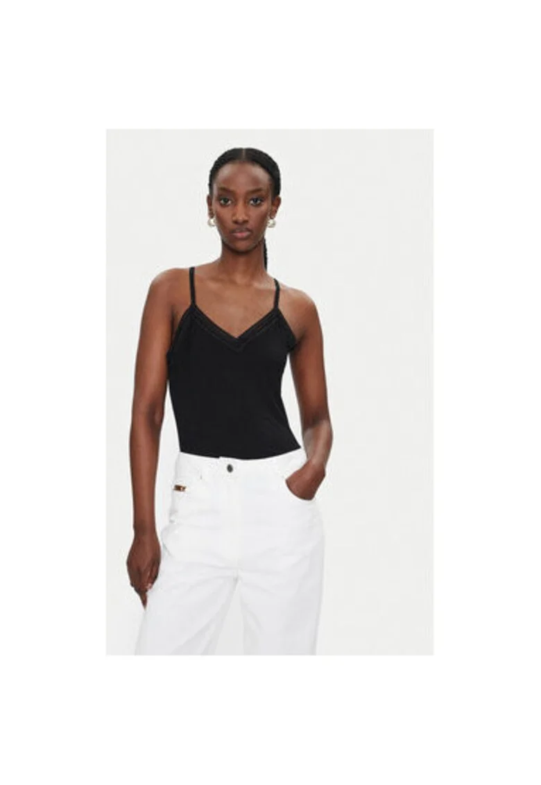 Tricou dama,  304480232, Viscoza, Negru, Negru