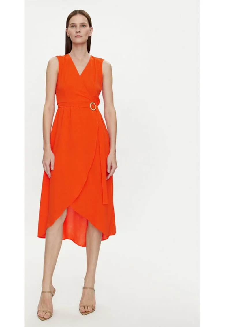 Rochie dama,  303917814, Poliester, Portocaliu, Portocaliu