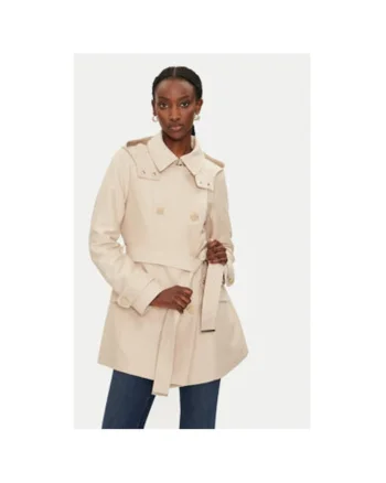 Trench dama,  304479533, Poliester/Bumbac, Bej, Bej
