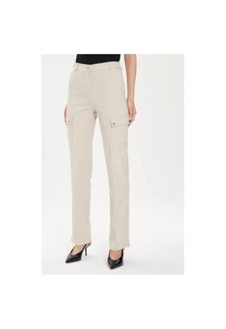 Pantaloni dama,  303918583, Bumbac/Poliester, Bej, Bej