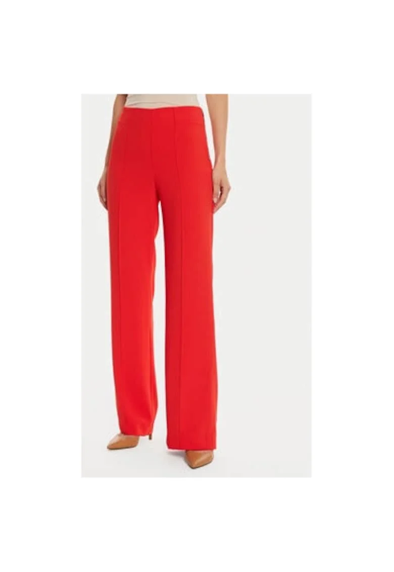 Pantaloni dama,  304480065, Poliester Portocaliu, Portocaliu
